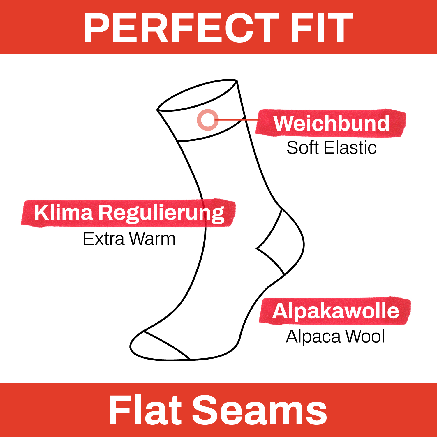 Chili Lifestyle Wollsocken ALPAKA super warm 4 Paar Weichbund Winter – Bild 3