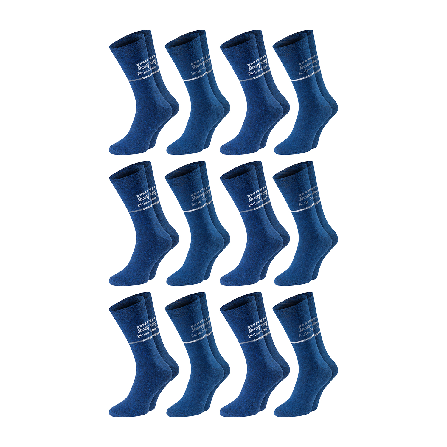 Chili Lifestyle Jeans Socken JIMMY BLUE 12 Paar Baumwolle Weichbund