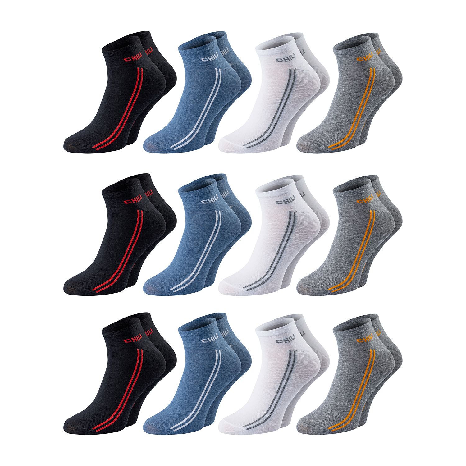 Chili Lifestyle SNEAKER Socken 12 Paar Baumwolle Weichbund