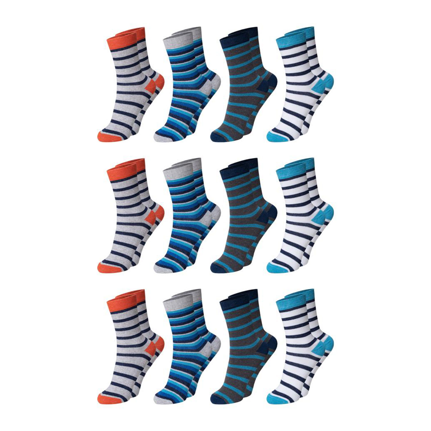 Chili Lifestyle Kindersocken Streifen 12 Paar Mädchen Jungen