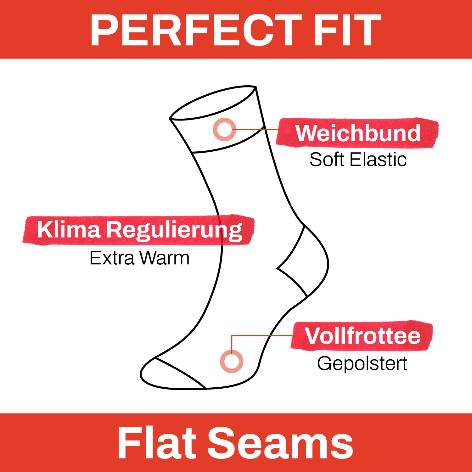 Chili Lifestyle Thermosocken COLOR 3 Paar super warm Baumwolle Weichbund – Bild 3