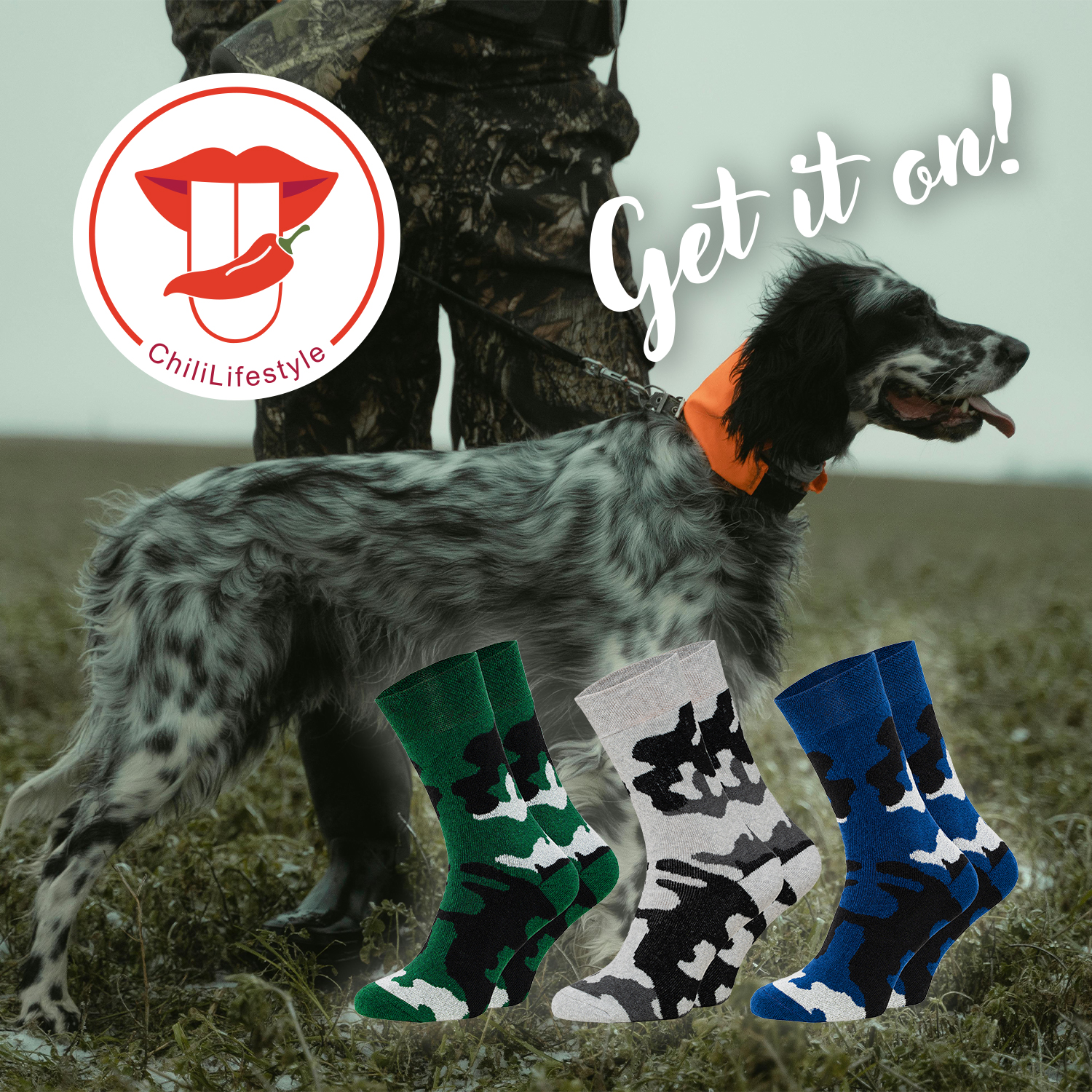 Chili Lifestyle Thermosocken OUTDOOR 3 Paar Winter Camouflage – Bild 2