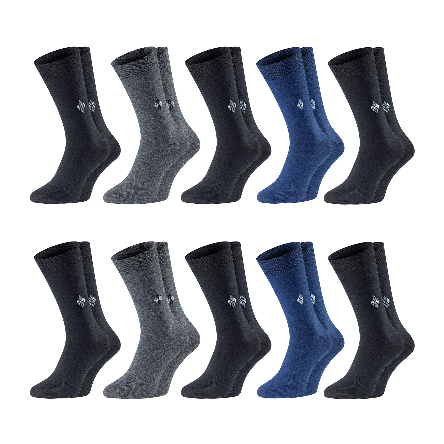 Chili Lifestyle Motiv Raute Socken 10 Paar Baumwolle Weichbund